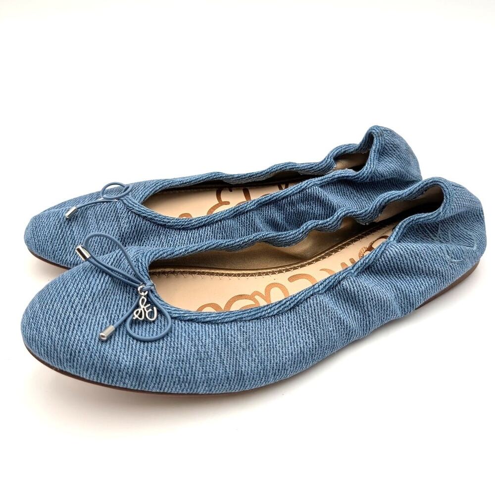 Sam Edelman Felicia Ballet Flats Women's Montrose Blue Size US8.5 EU39